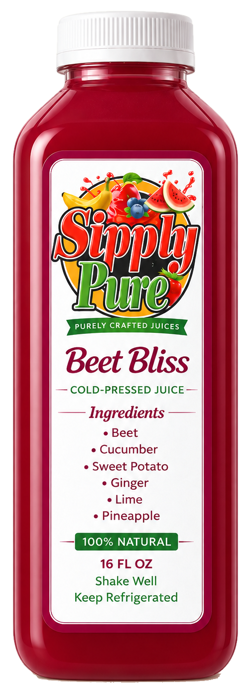 Beet Bliss juice bottle