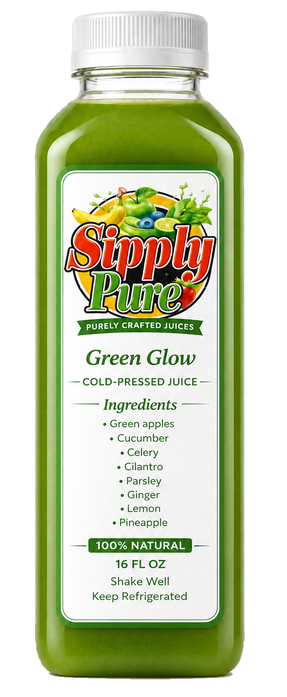 Green Glow juice bottle