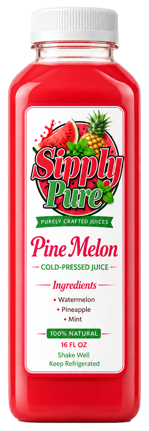 Pine Melon juice bottle